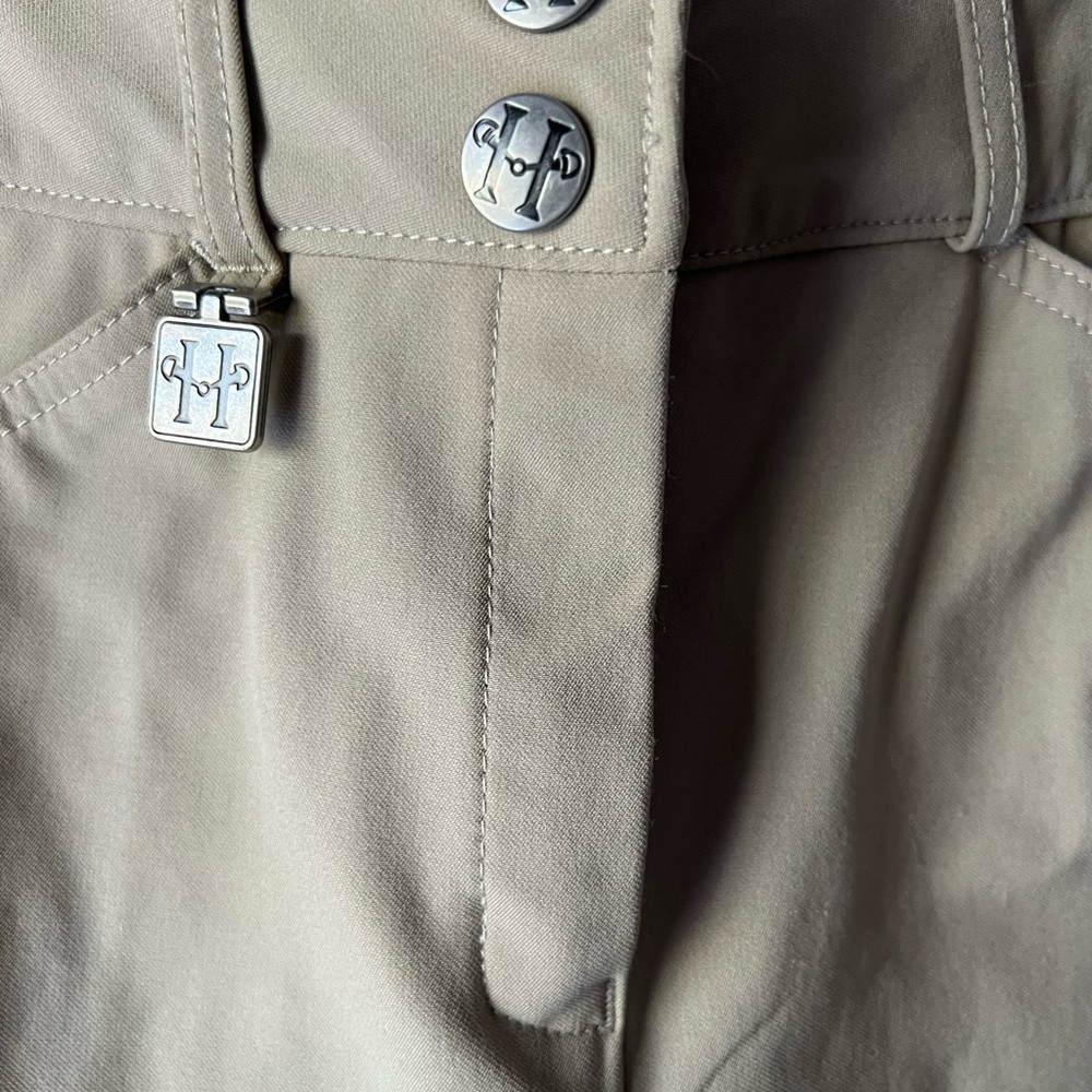 Tan Riding Pants with Brown Suede - Picture 4 of 5